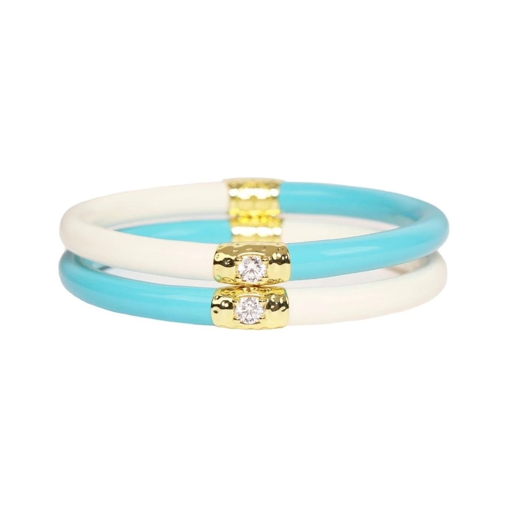 Budhagirl Turquoise Yin Yang Bangles
